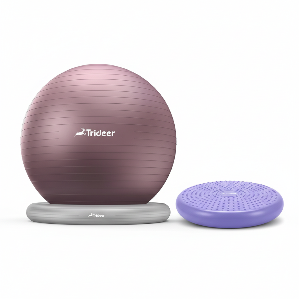 Purple Ball Chair + Purple Wobble Cushion - Accurate Colors