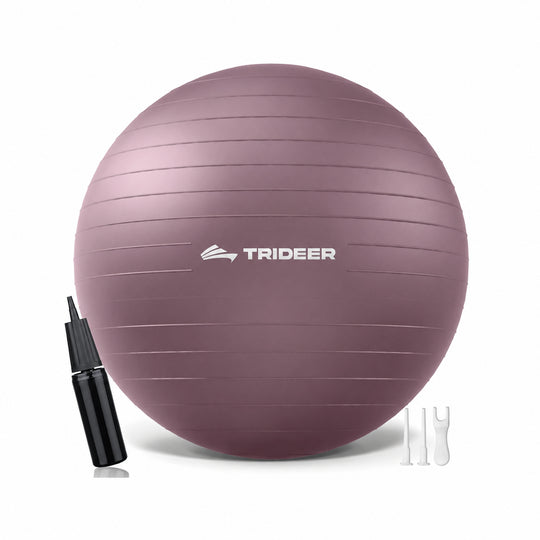 Trideer anti-burst exercise ball 65cm with quick pump for yoga and fitness
