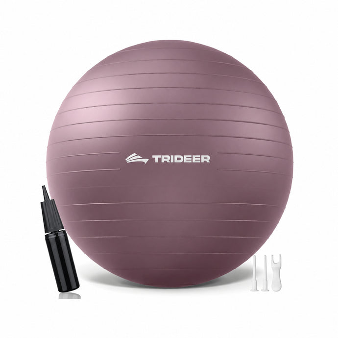 Trideer anti-burst exercise ball 65cm with quick pump for yoga and fitness
