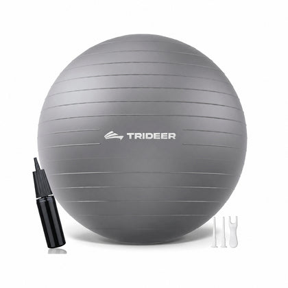 Trideer anti-burst exercise ball gray
