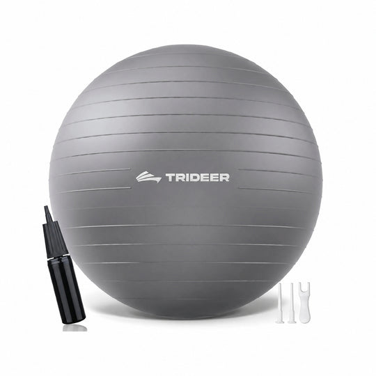 Trideer anti-burst exercise ball gray