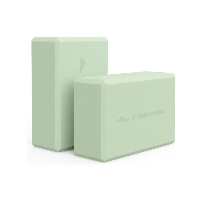 Trideer High Density Foam Yoga Blocks - 2 Pack for Yoga & Stretching Practice