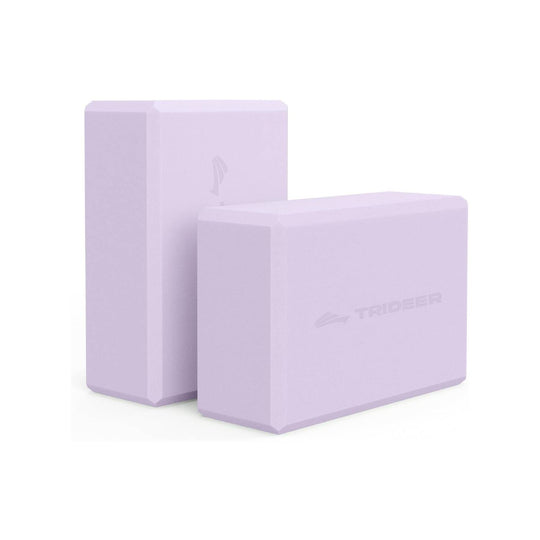 High density foam yoga blocks 2 pack in purple color