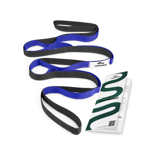 Trideer 10-Loop Stretching Strap | Non-Elastic Yoga & Physical Therapy Band