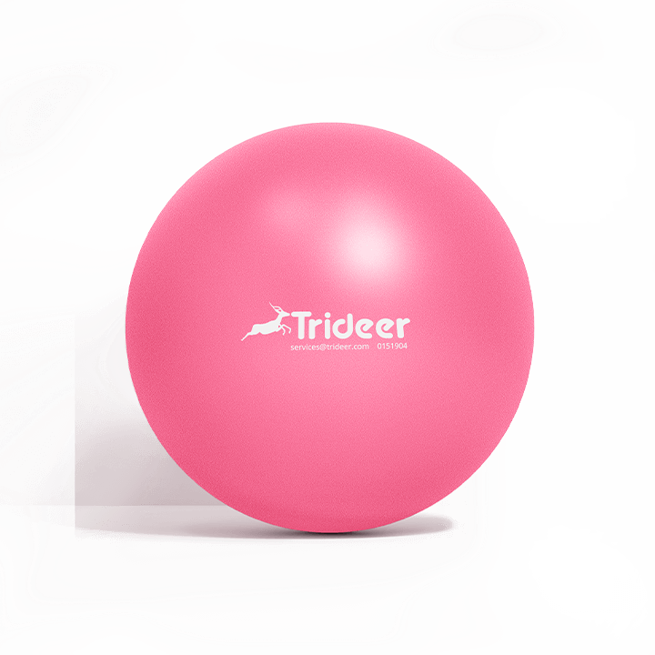 Pink mini pilates ball 9 inch for women's fitness and prenatal exercise