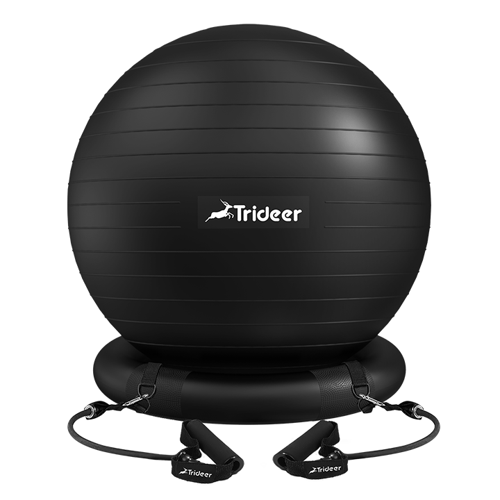Trideer 65cm Yoga Ball Chair with Base for Home and Office