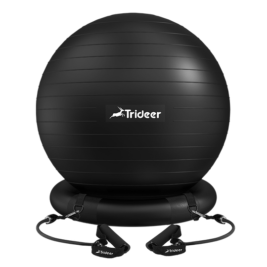 Trideer 65cm yoga ball chair with stable base for home and office desk