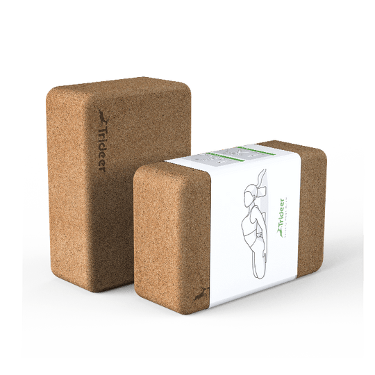 Cork yoga blocks 9x6x4 inch standard size for all yoga levels