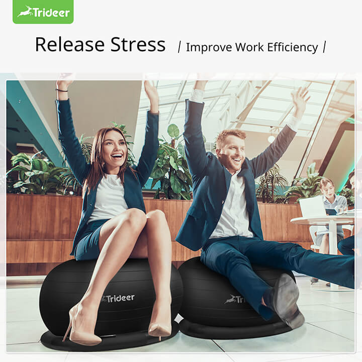 Anti-burst exercise ball chair for home and office use
