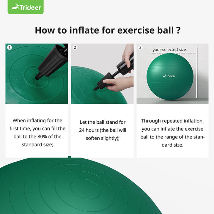 How to inflate for Trideer Physical Therapy Ball