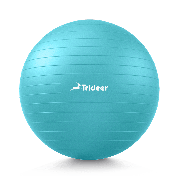 Trideer - ballon de yoga extra fort - Blauw 48-55 cm - Avec pompe