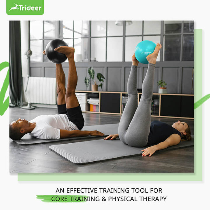Mini pilates ball 9 inch with exercise guide for beginners
