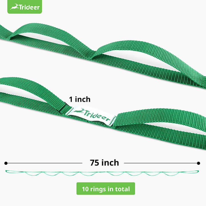 Trideer 10 Loops Non-Elastic Stretching Strap