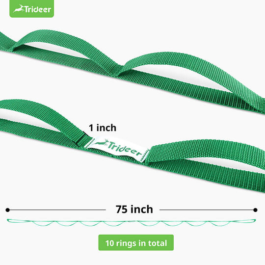 Affordable basic yoga strap with durable cotton blend material