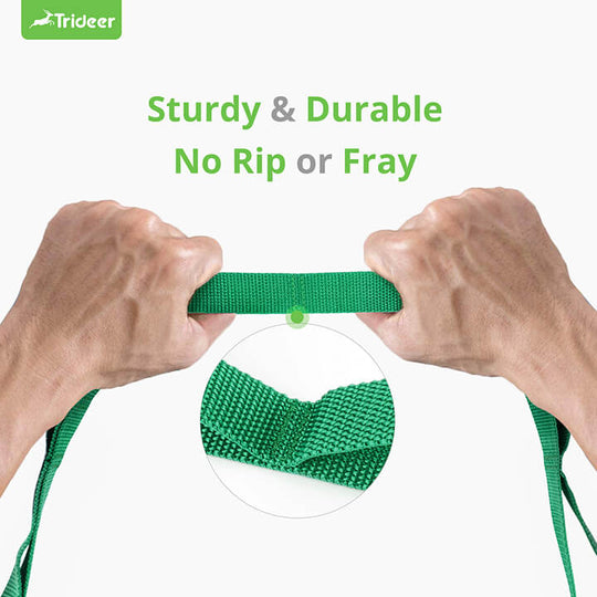Affordable basic yoga strap with durable cotton blend material