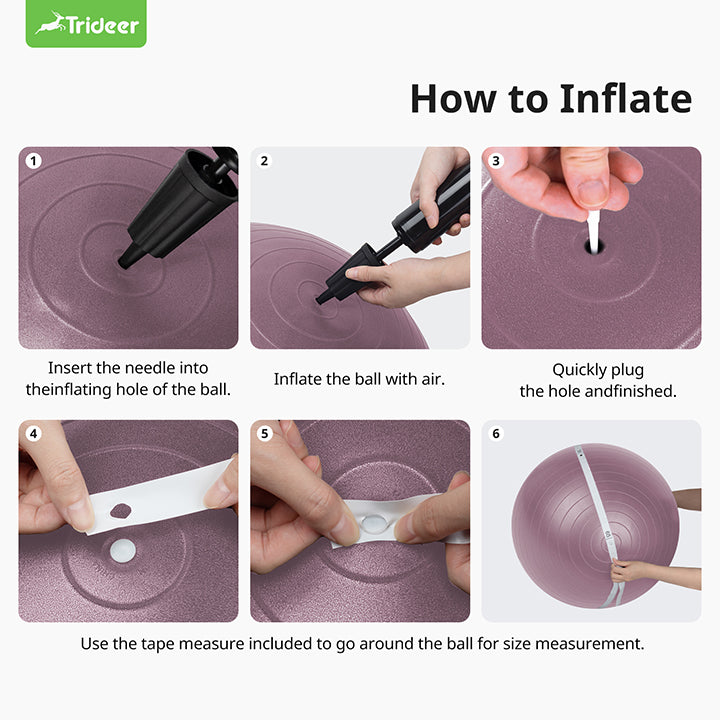 How to inflate an exercise ball