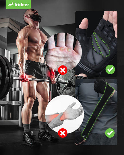 Premium half finger gloves with full palm protection